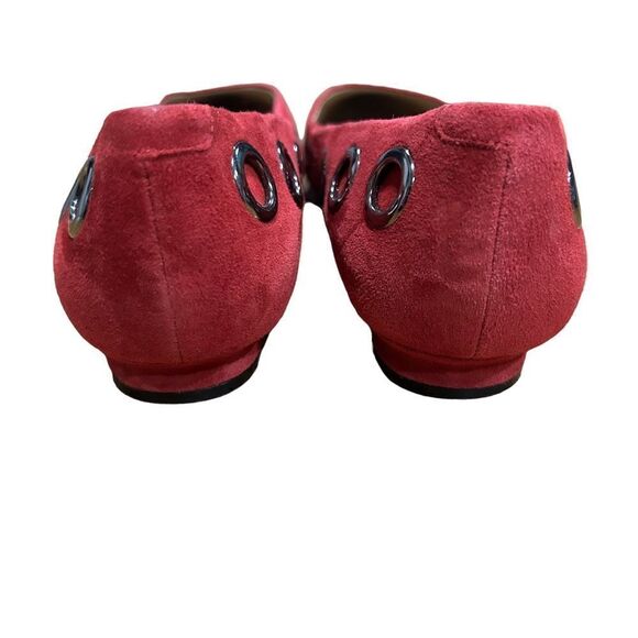 Vaneli Subira Cherry Red Suede Pointed Toe Flats - Picture 5 of 10